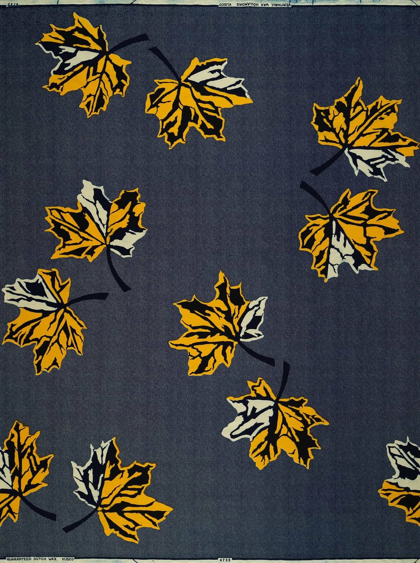 Dark blue fabric pattern stylized wax hollandais vl04735.087