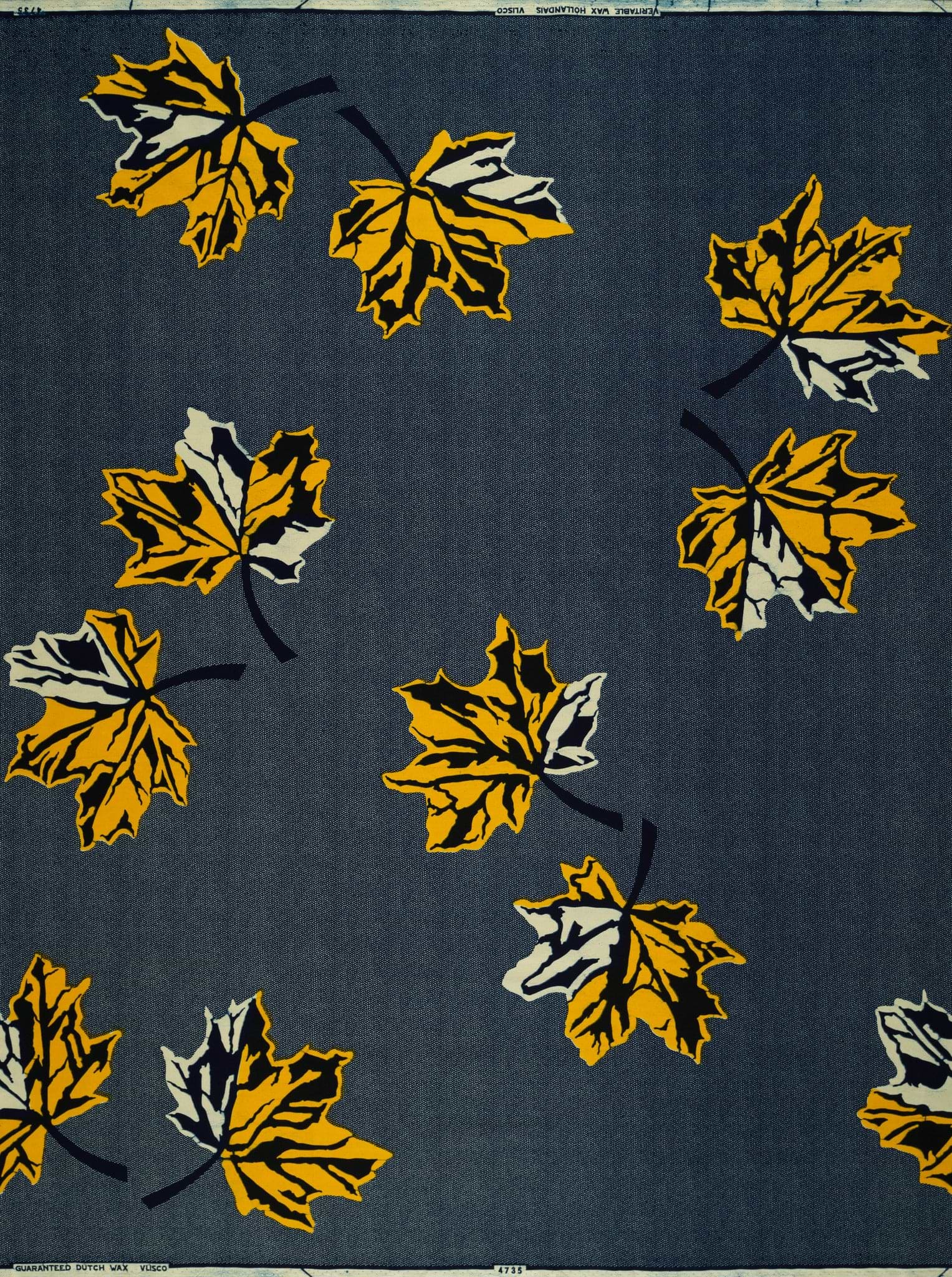 Dark blue fabric pattern stylized wax hollandais vl04735.087