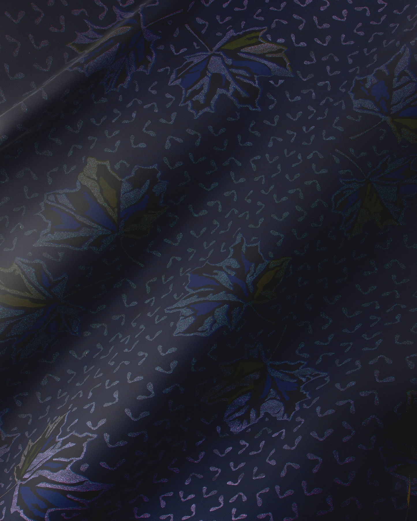 Dark blue fabric subtle floral sky wax vl04735.094