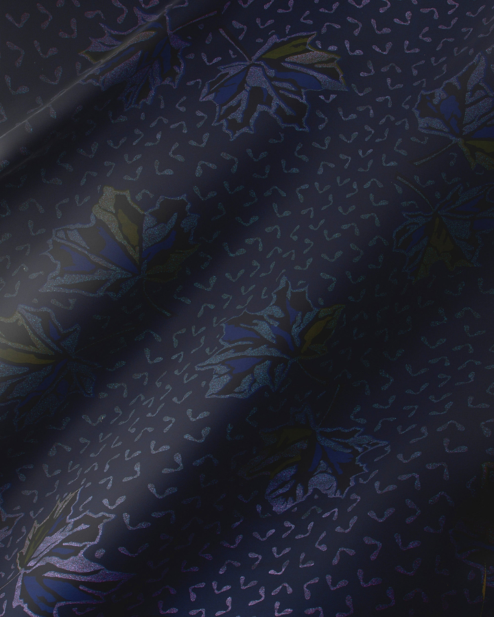 Dark blue fabric subtle floral sky wax vl04735.094
