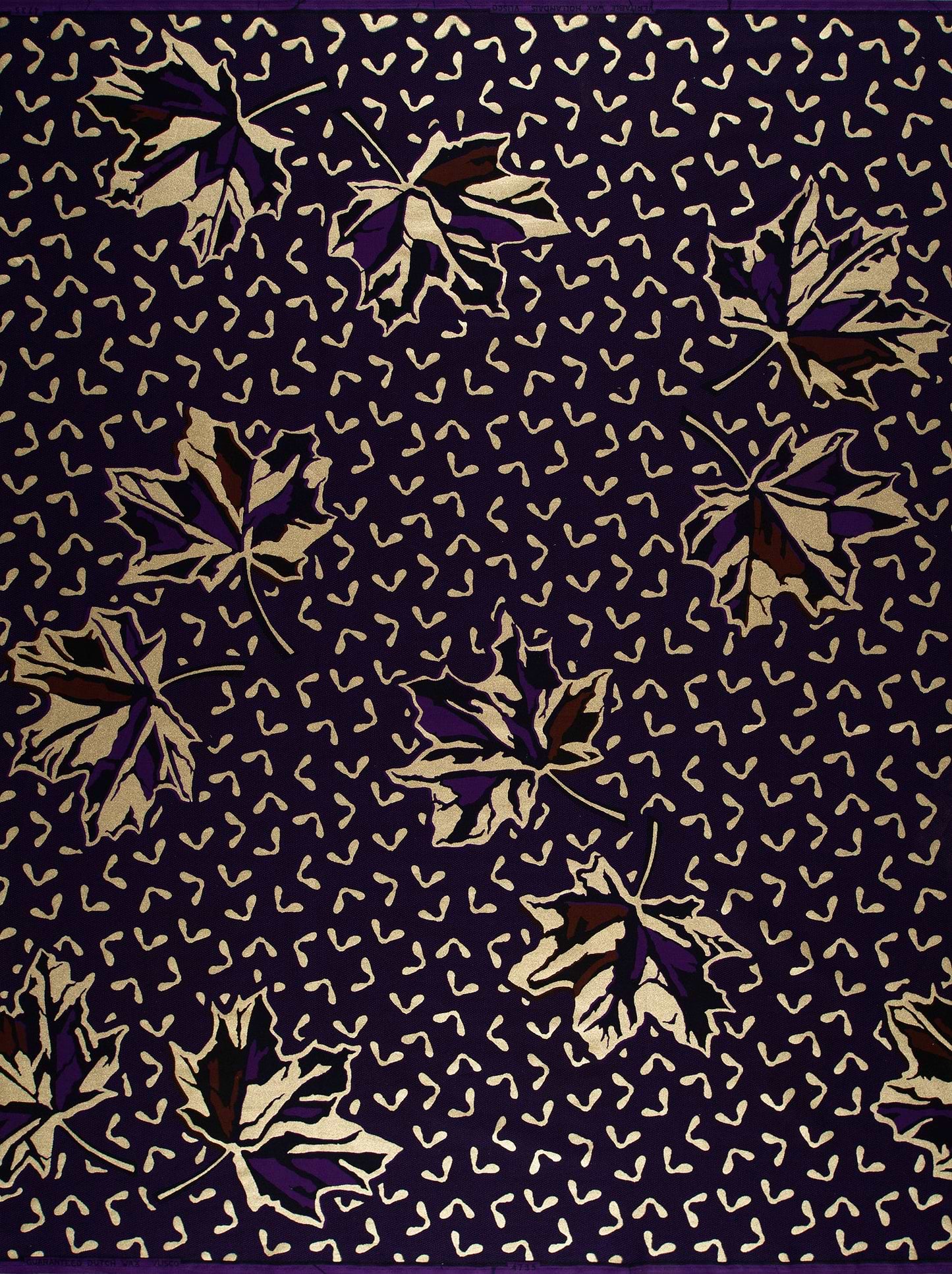 Dark purple fabric stylized maple sky wax vl04735.096