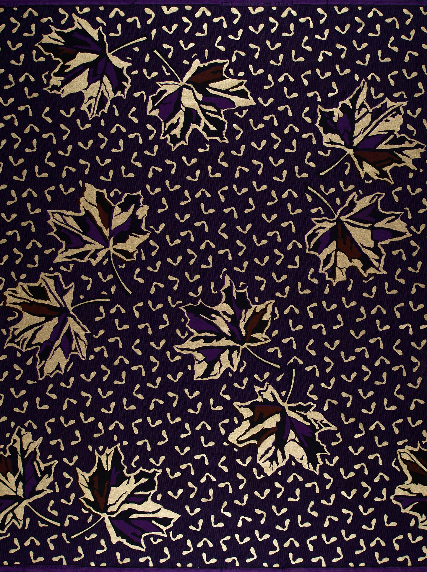 Dark purple fabric stylized maple sky wax vl04735.096