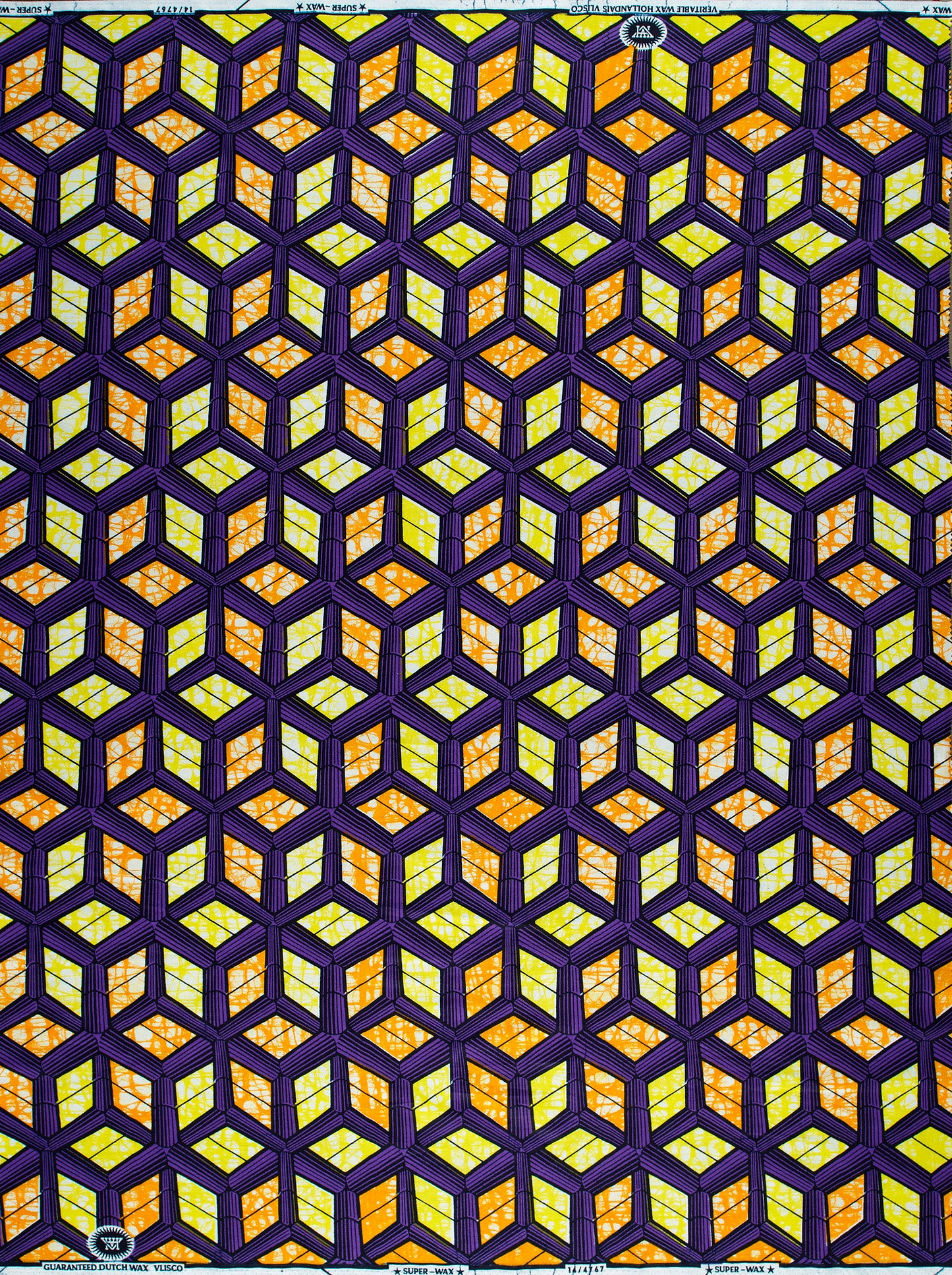 Vibrant geometric-patterned fabric bold purple super-wax vl04767.004