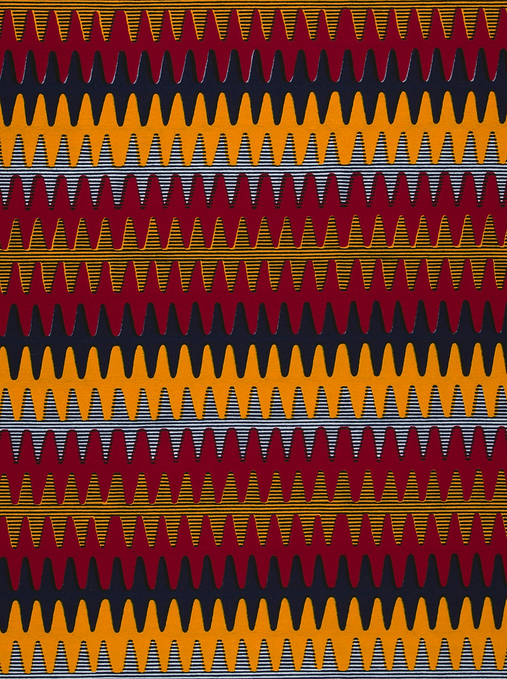 Vibrant geometric-patterned fabric bold red wax hollandais vl04787.082