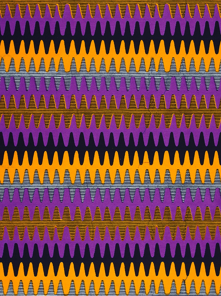 Vibrant geometric-patterned fabric bold purple wax hollandais vl04787.086