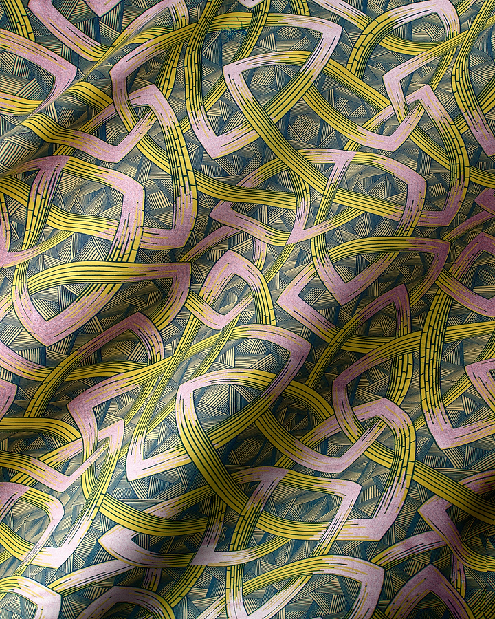 Vibrant intricately woven fabric geometric wax hollandais vl08667.006