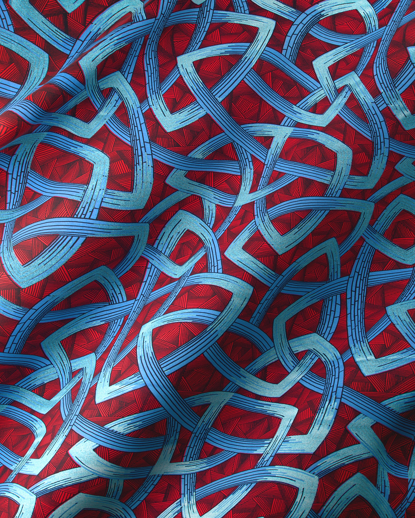 Vibrant red fabric adorned intricate wax hollandais vl08667.012