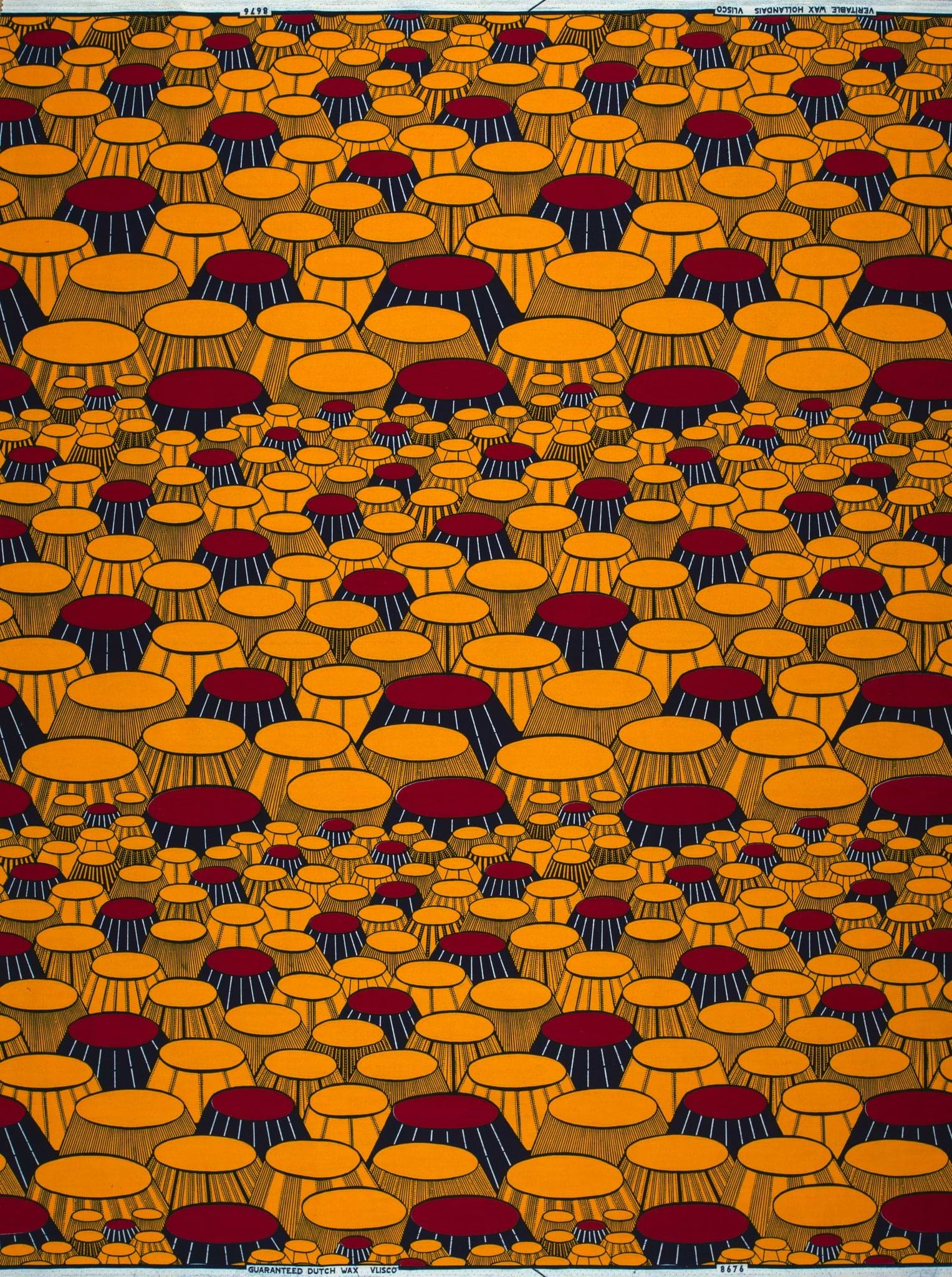 Vibrant orange deep red drum-shaped wax hollandais vl08676.048