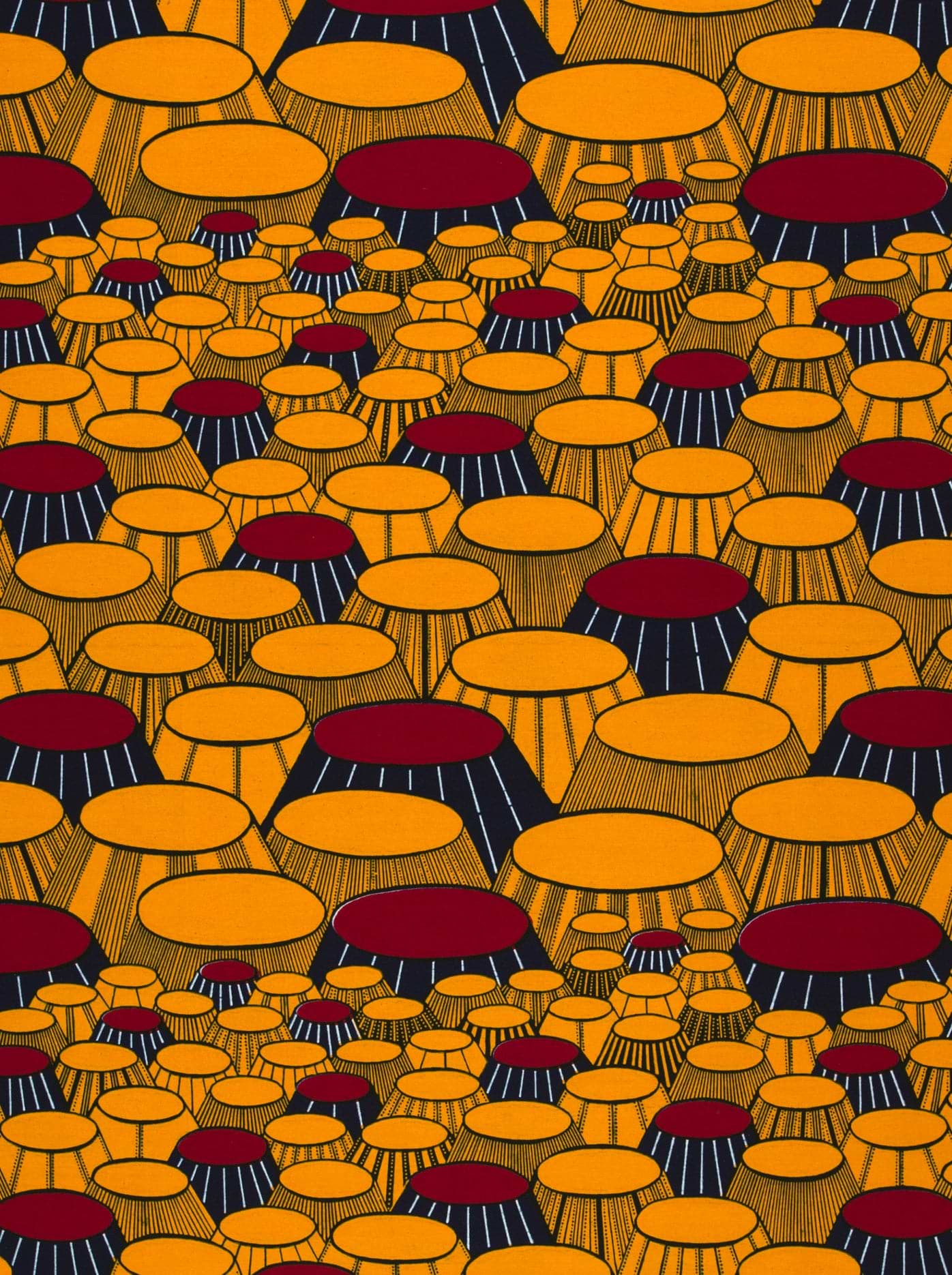 Vibrant orange deep red patterned wax hollandais vl08676.048