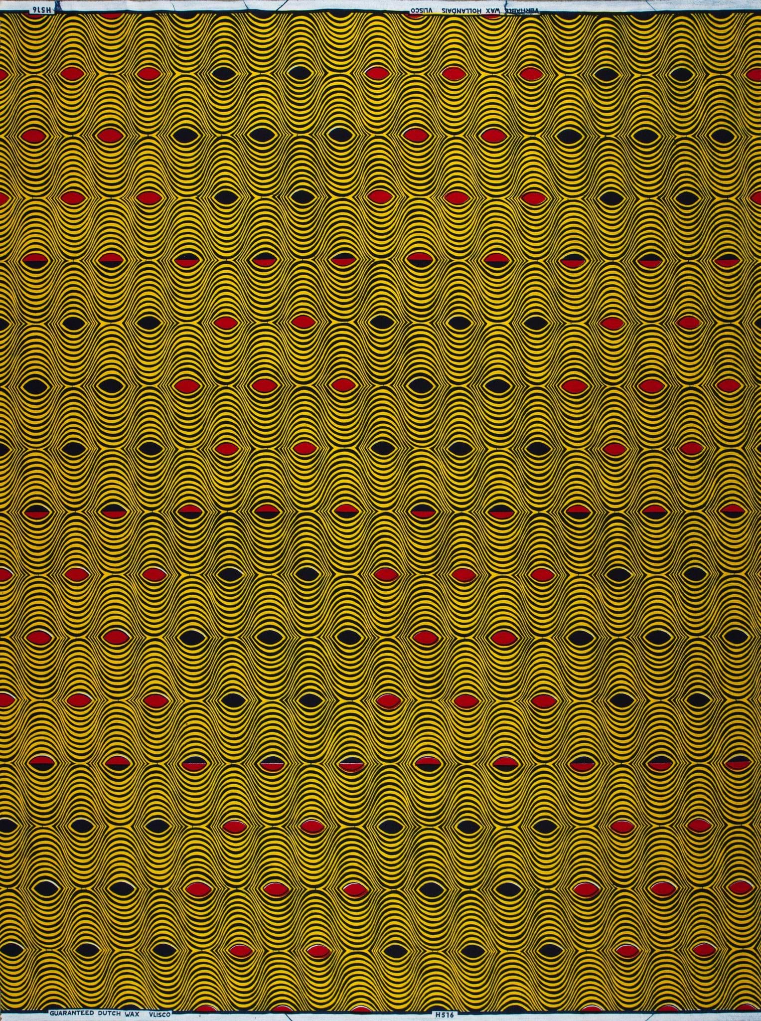 Golden fabric pattern concentric wavy wax hollandais vl0h516.126