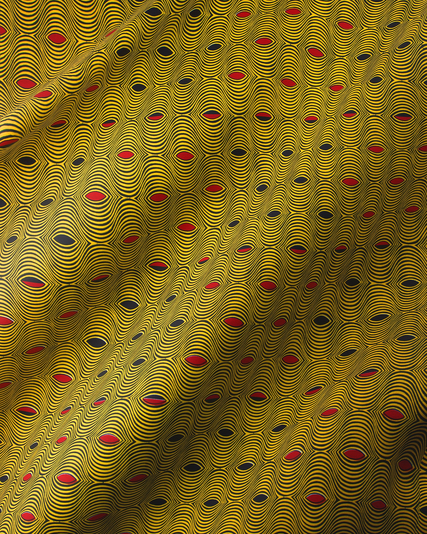 Golden fabric bold pattern concentric wax hollandais vl0h516.126