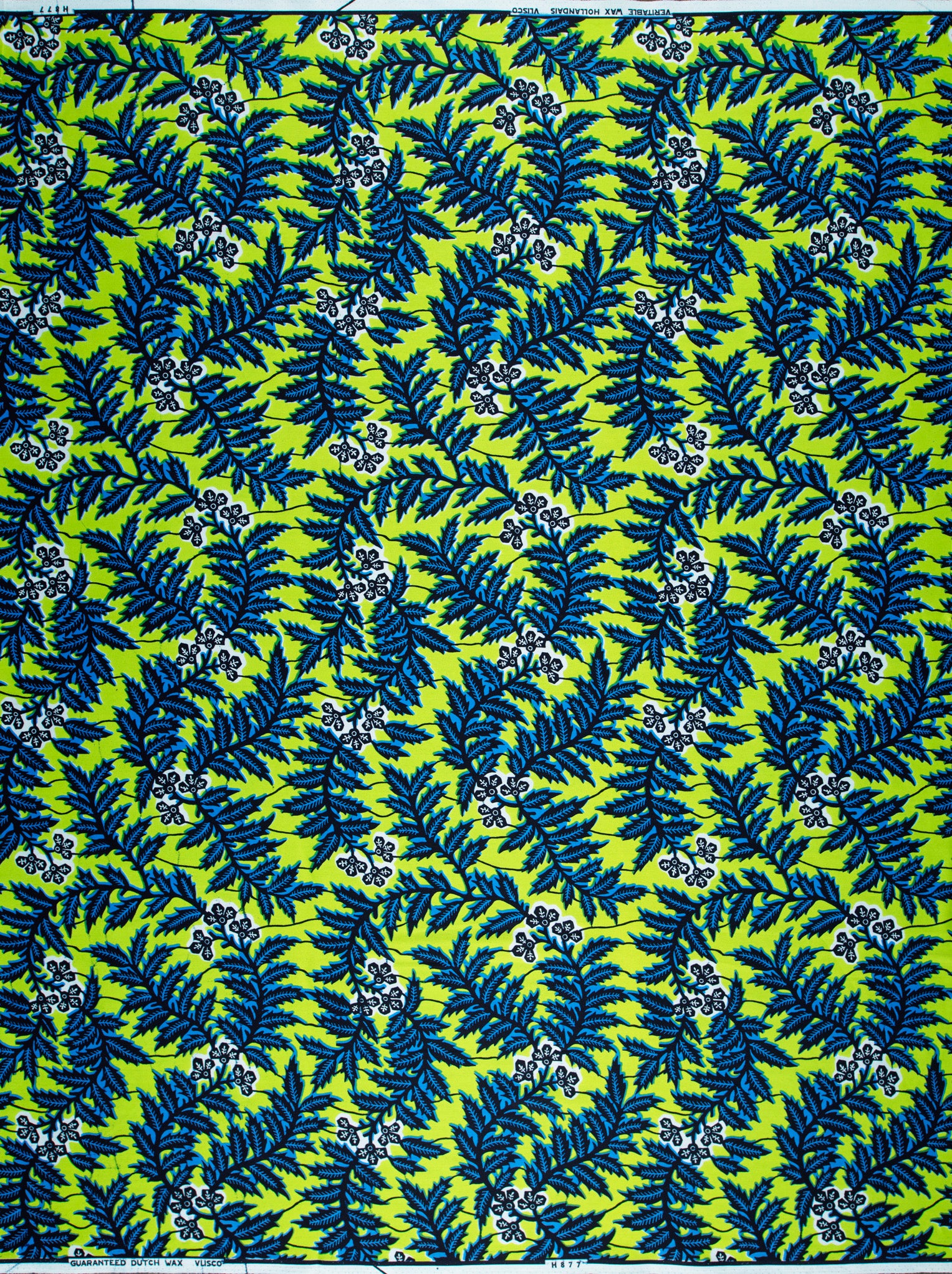 Vibrant lime green fabric pattern wax hollandais vl0h877.009