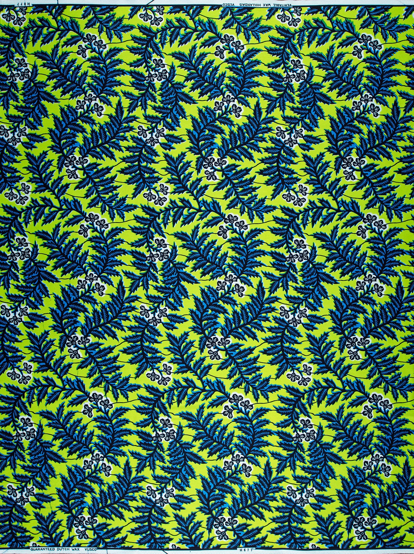 Vibrant lime green fabric pattern wax hollandais vl0h877.009