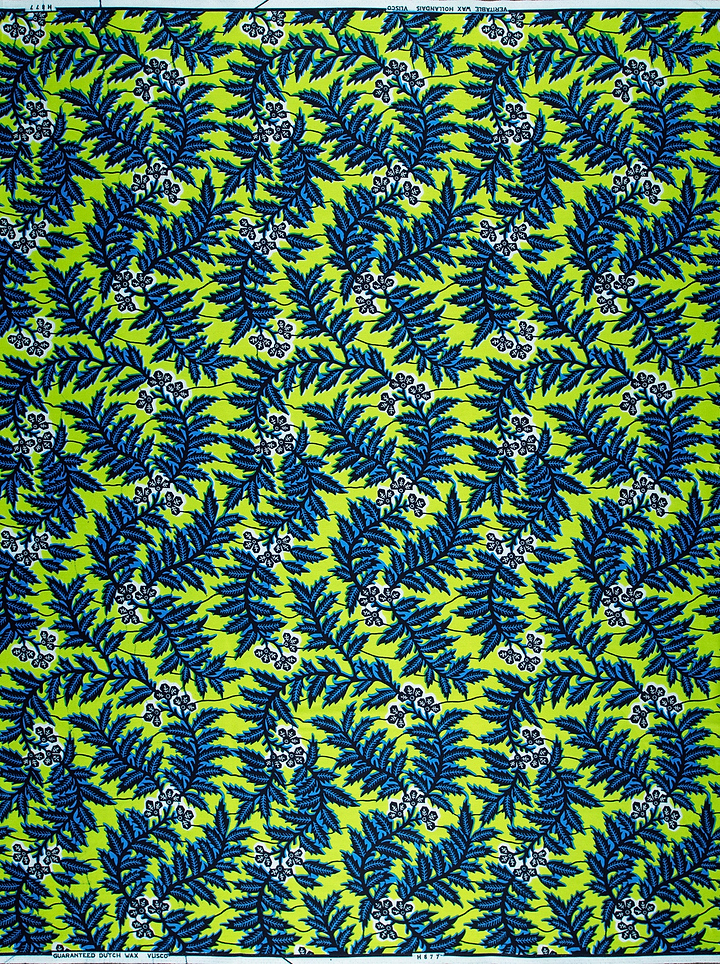 Vibrant lime green fabric pattern wax hollandais vl0h877.009