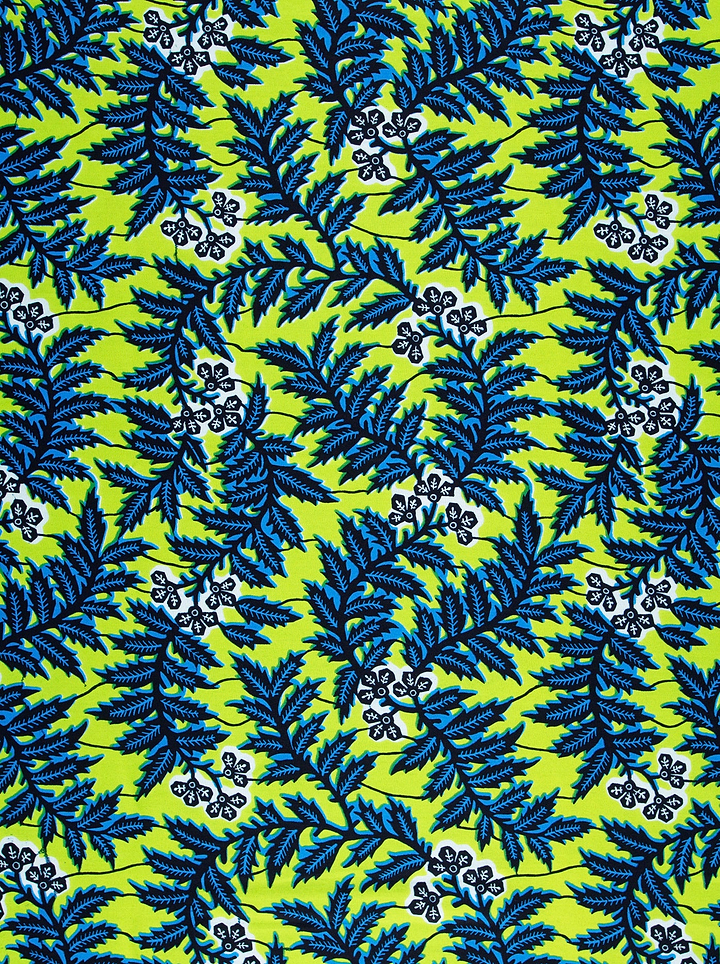 Vibrant lime green fabric pattern wax hollandais vl0h877.009