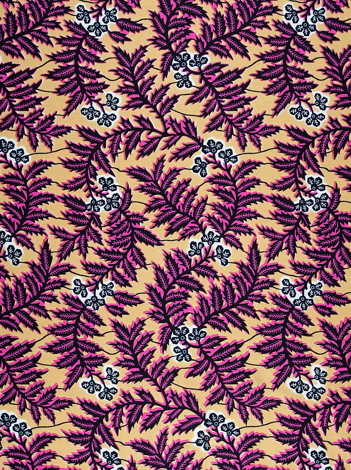 Vibrant pink deep purple ferns wax hollandais vl0h877.010