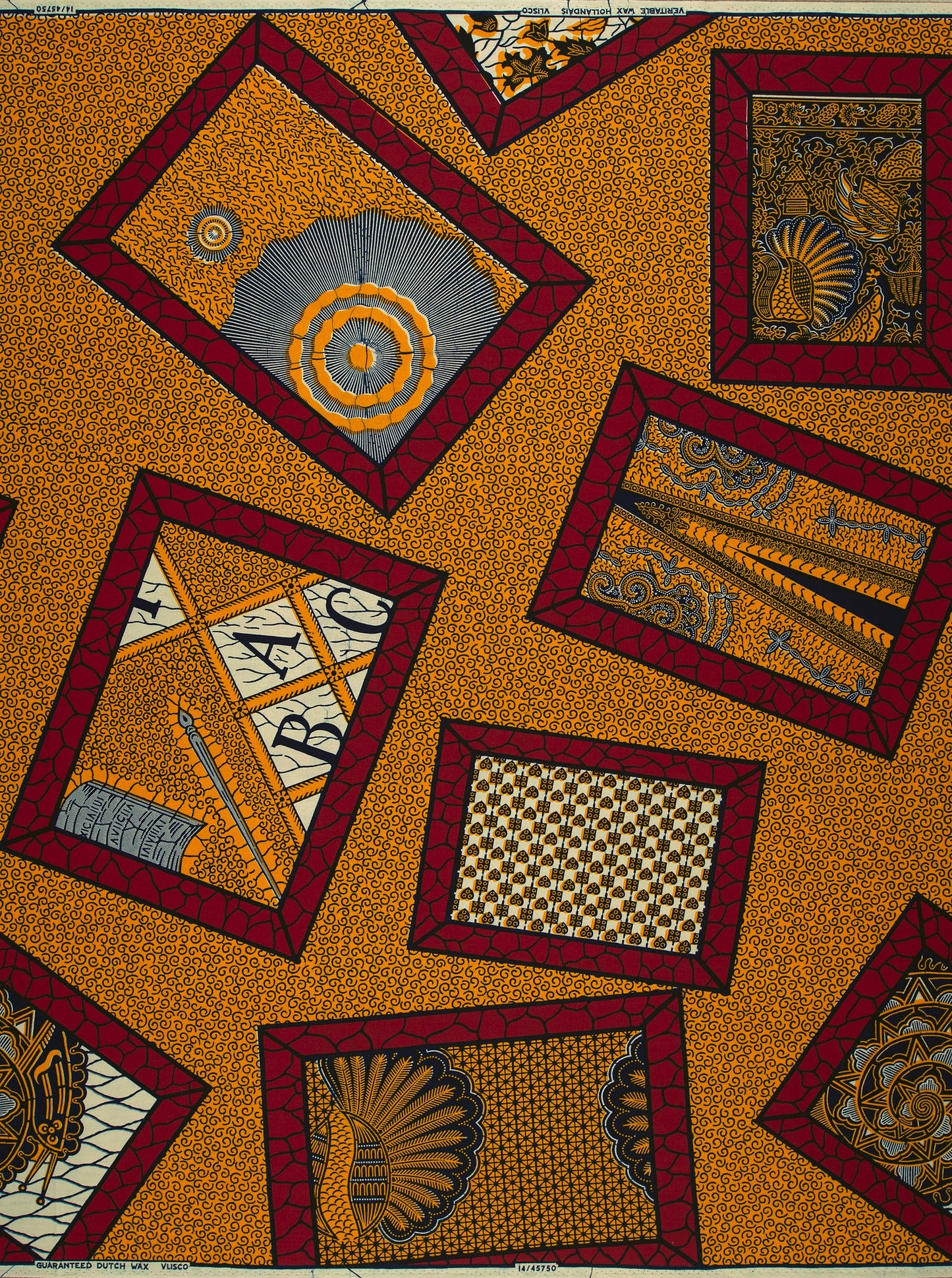 African wax print fabric wax hollandais vl45750.175