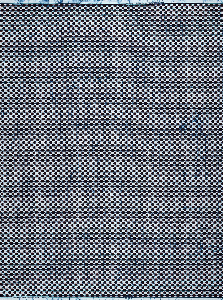 Black white checkered fabric woven wax hollandais vl48350.030