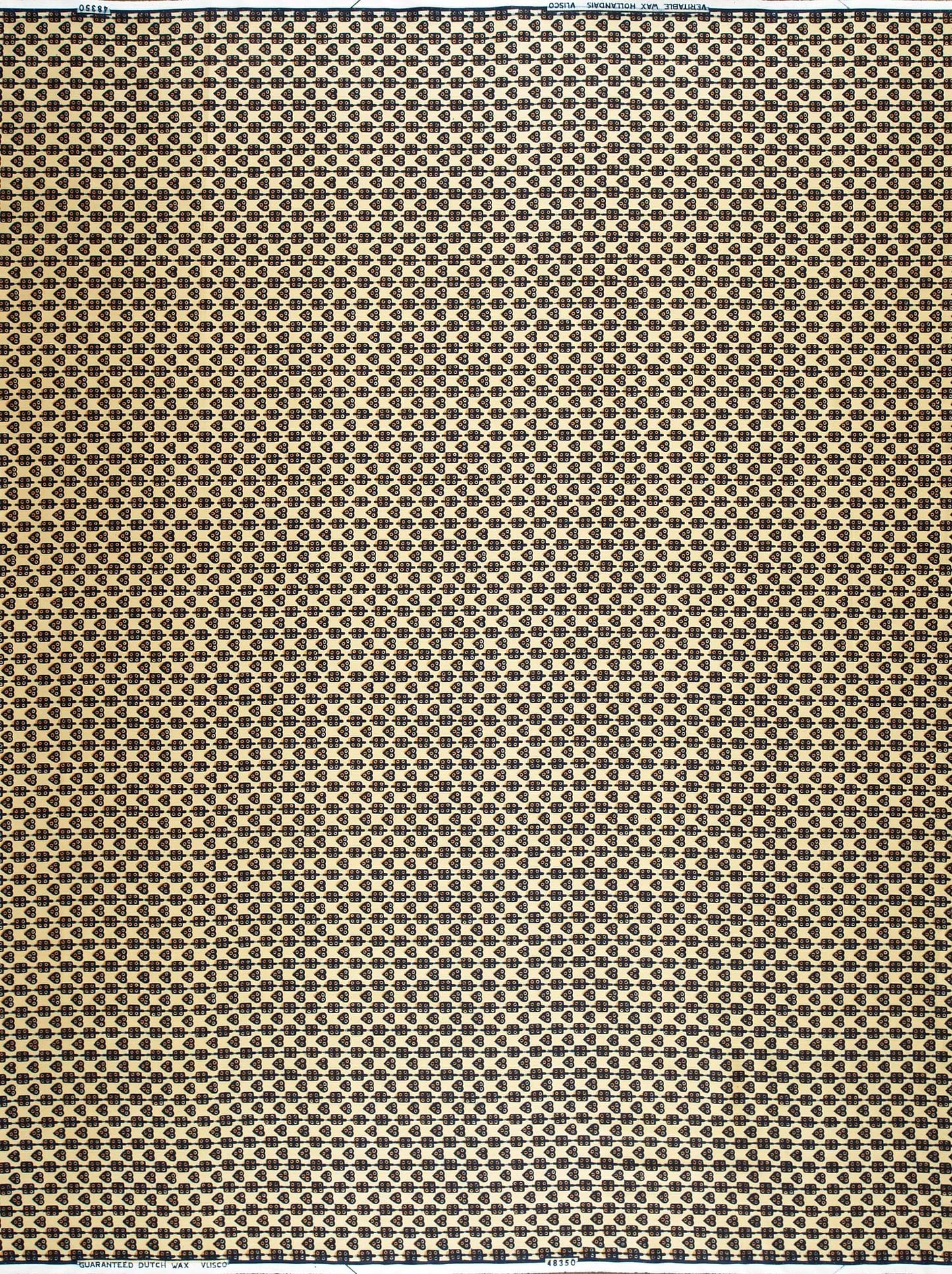 Wax Hollandais | VL48350.033 | Cowrie, Heart and dice, White corn