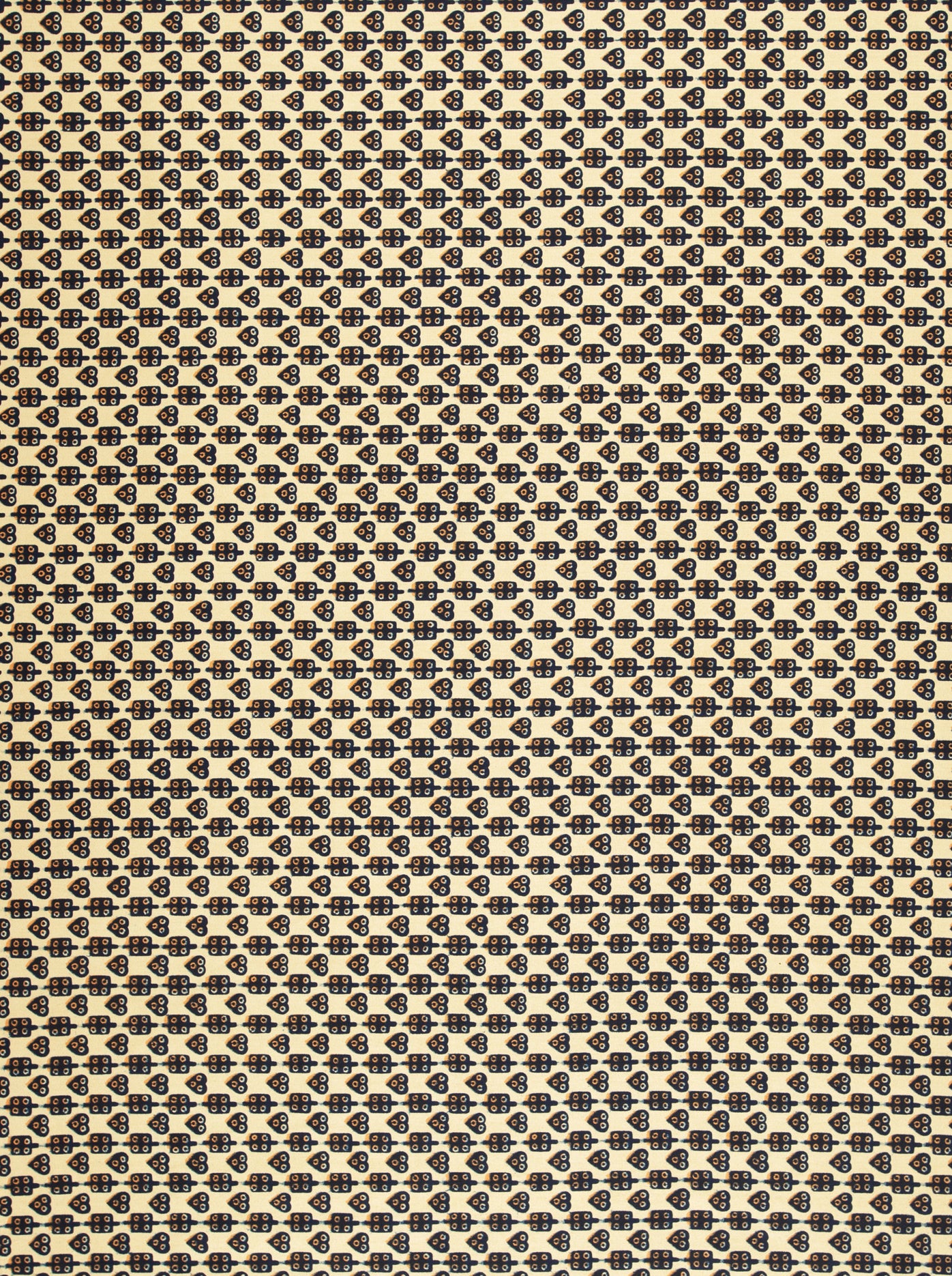 Wax Hollandais | VL48350.033 | Cowrie, Heart and dice, White corn