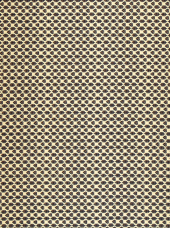 Wax Hollandais | VL48350.033 | Cowrie, Heart and dice, White corn