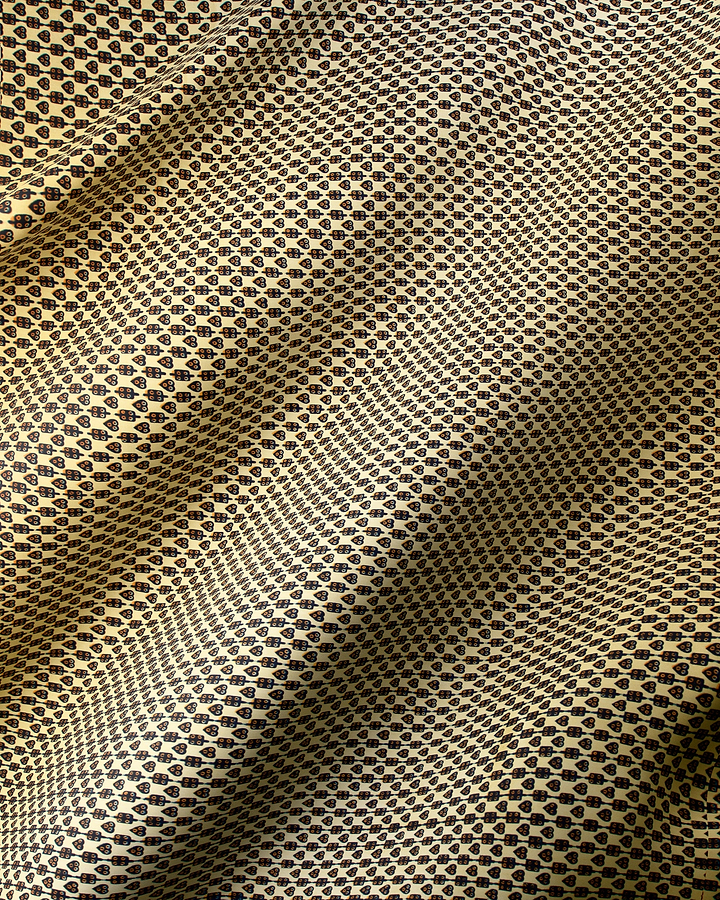 Wax Hollandais | VL48350.033 | Cowrie, Heart and dice, White corn