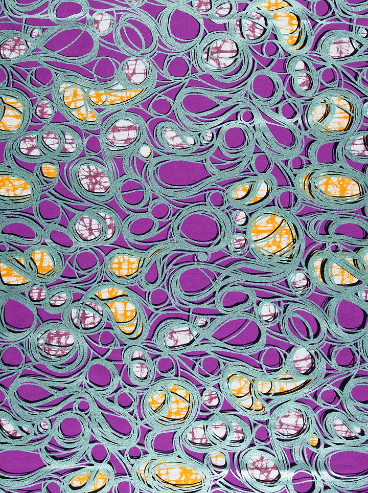Vibrant purple fabric abstract pattern super-wax vl49271.017