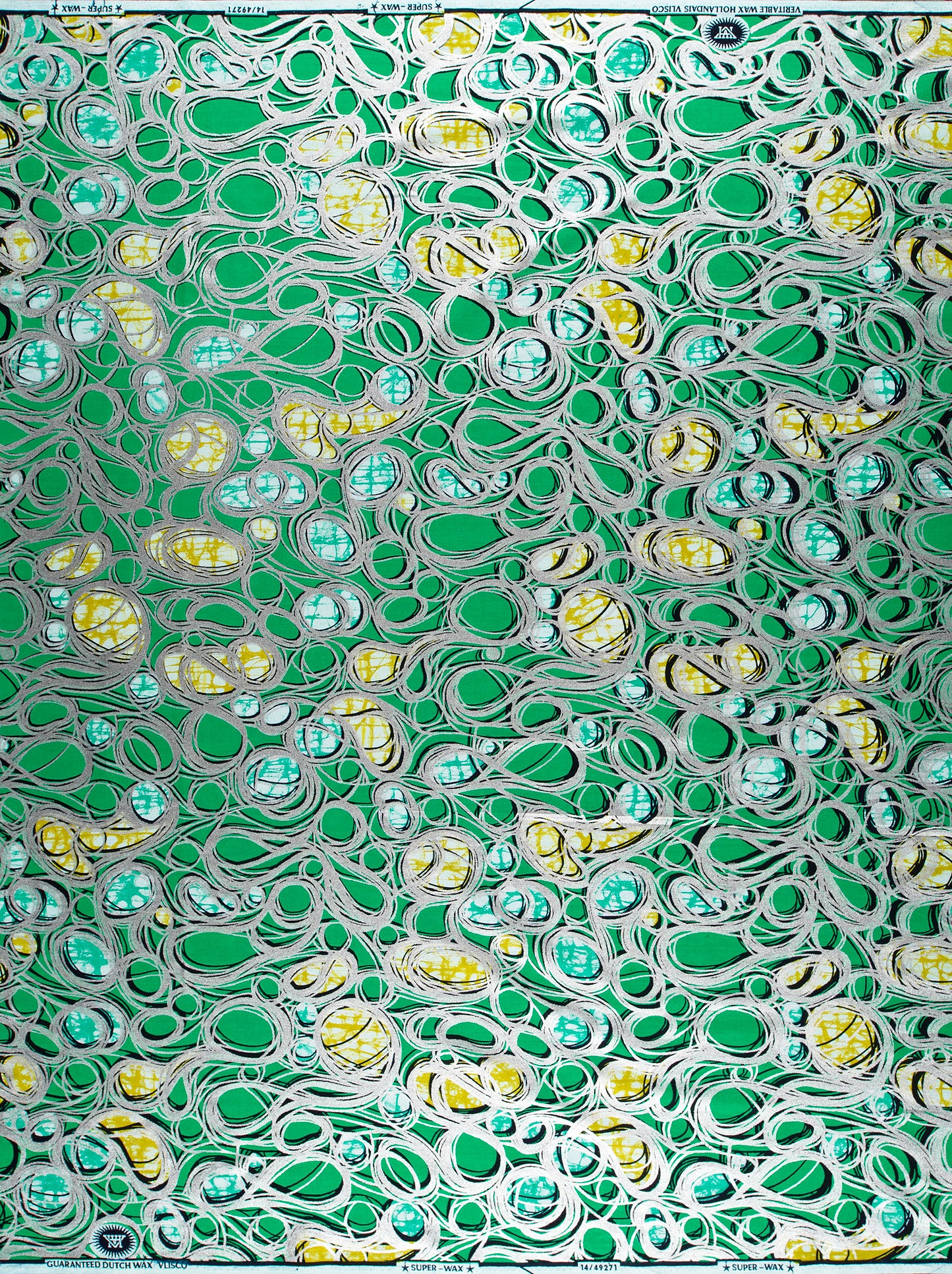 Vibrant green fabric bold abstract super-wax vl49271.018