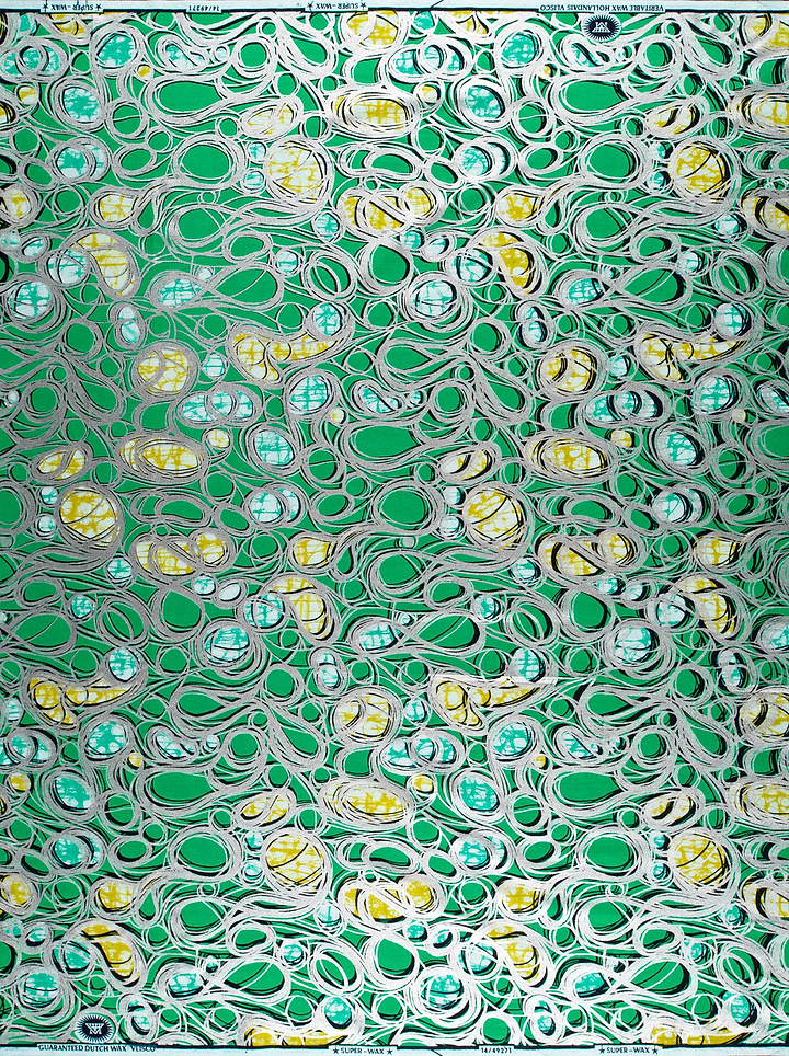 Vibrant green fabric bold abstract super-wax vl49271.018