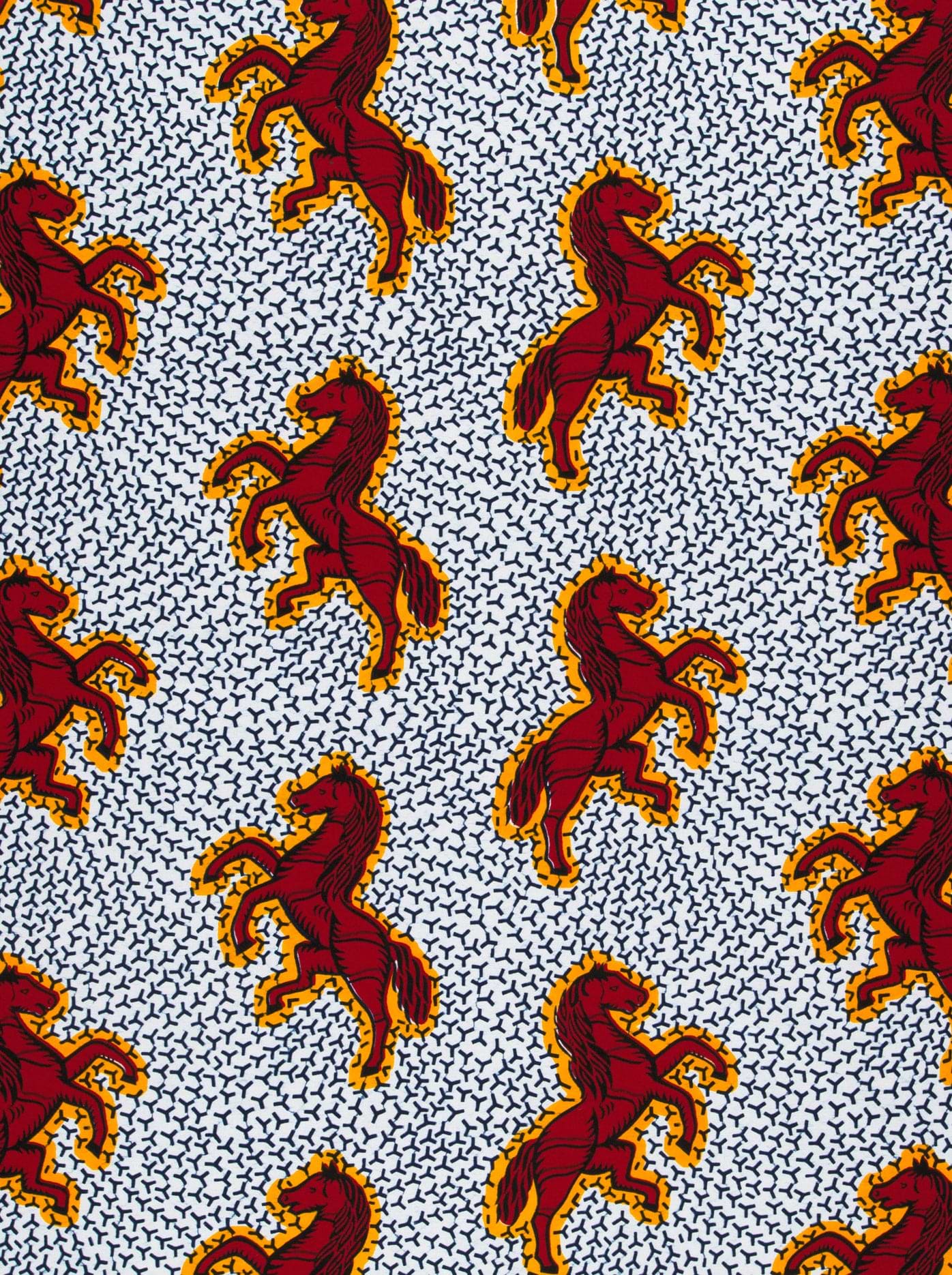 Red gold horse motifs textured wax hollandais vl53500.110
