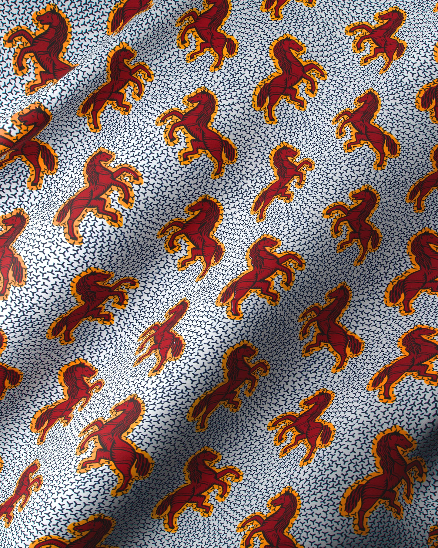 Light blue fabric pattern red wax hollandais vl53500.110