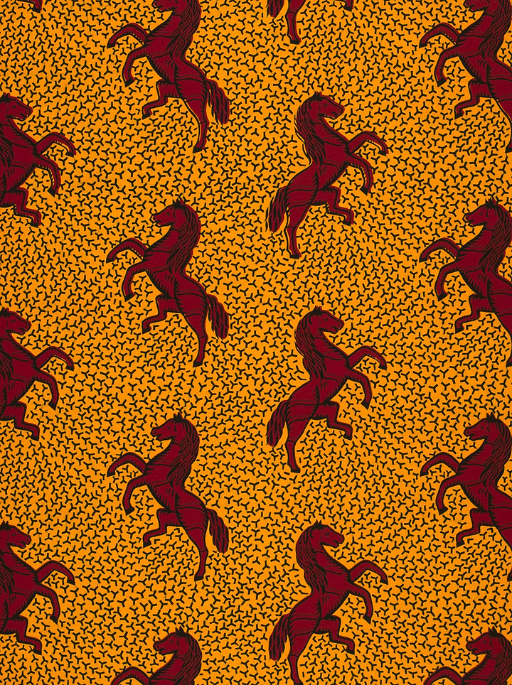 Horse pattern fabric wax hollandais vl53500.112
