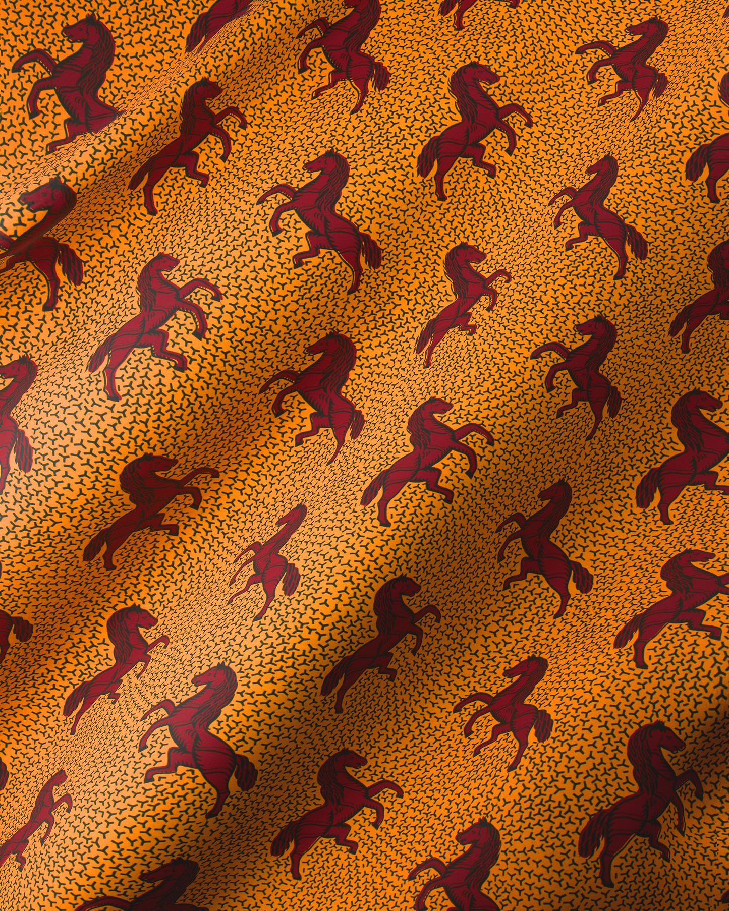 Horse-patterned fabric wax hollandais vl53500.112