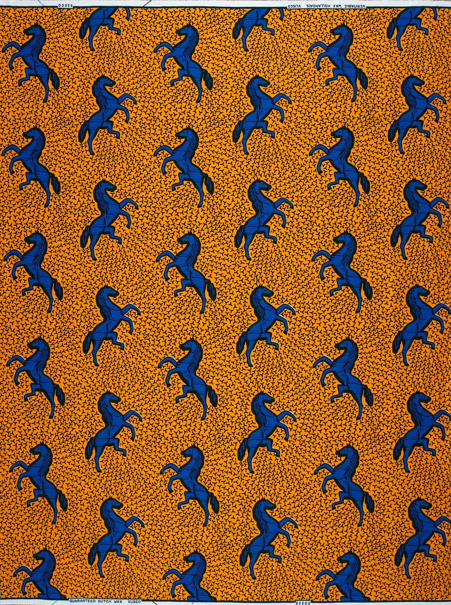 Vibrant orange fabric pattern bold wax hollandais vl53500.113