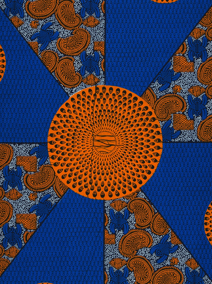 Vibrant orange circular pattern intricate wax hollandais vl55650.094