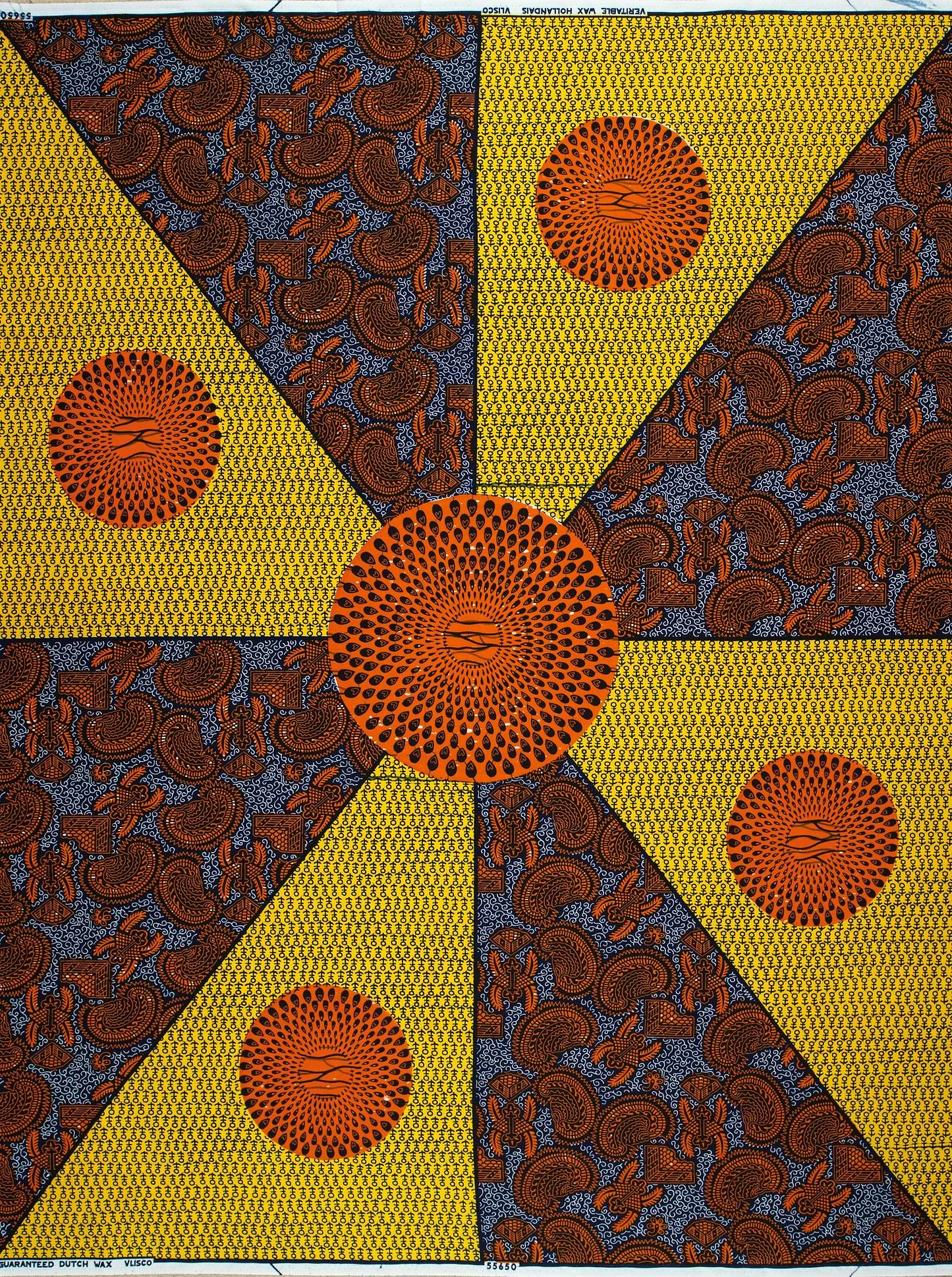 Geometric patterned fabric wax hollandais vl55650.106