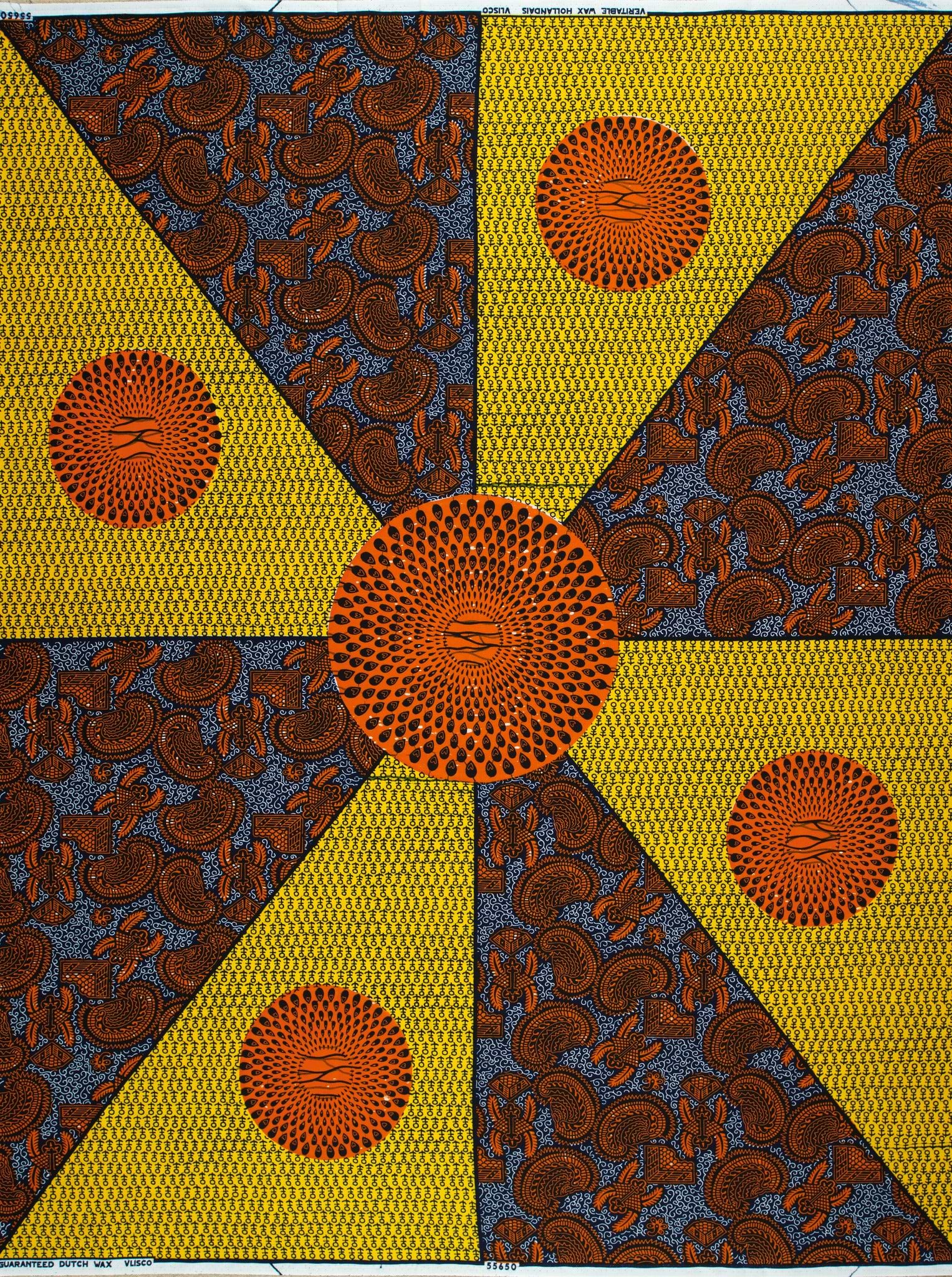 Geometric patterned fabric wax hollandais vl55650.106