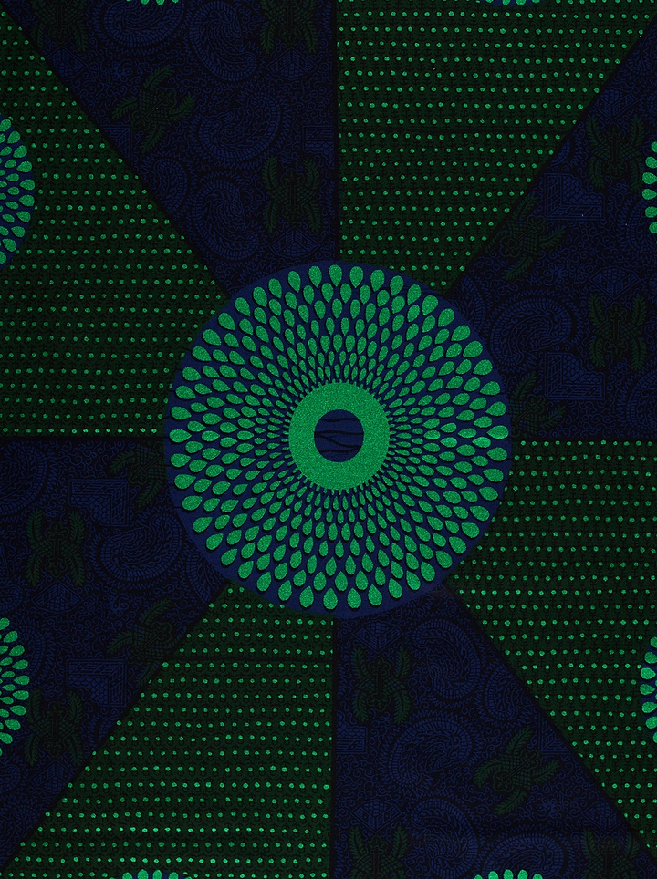 Vibrant green navy blue geometric sky wax vl55650.144