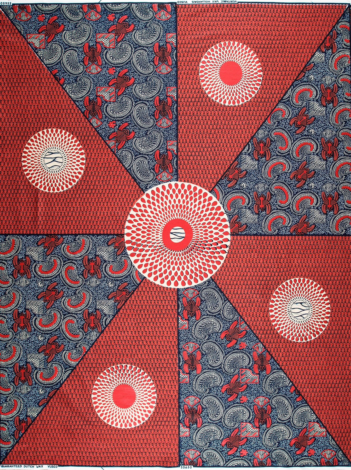 Wax Hollandais | VL55650.152 | Red Embellished