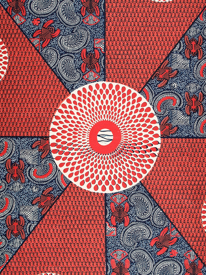 Wax Hollandais | VL55650.152 | Red Embellished