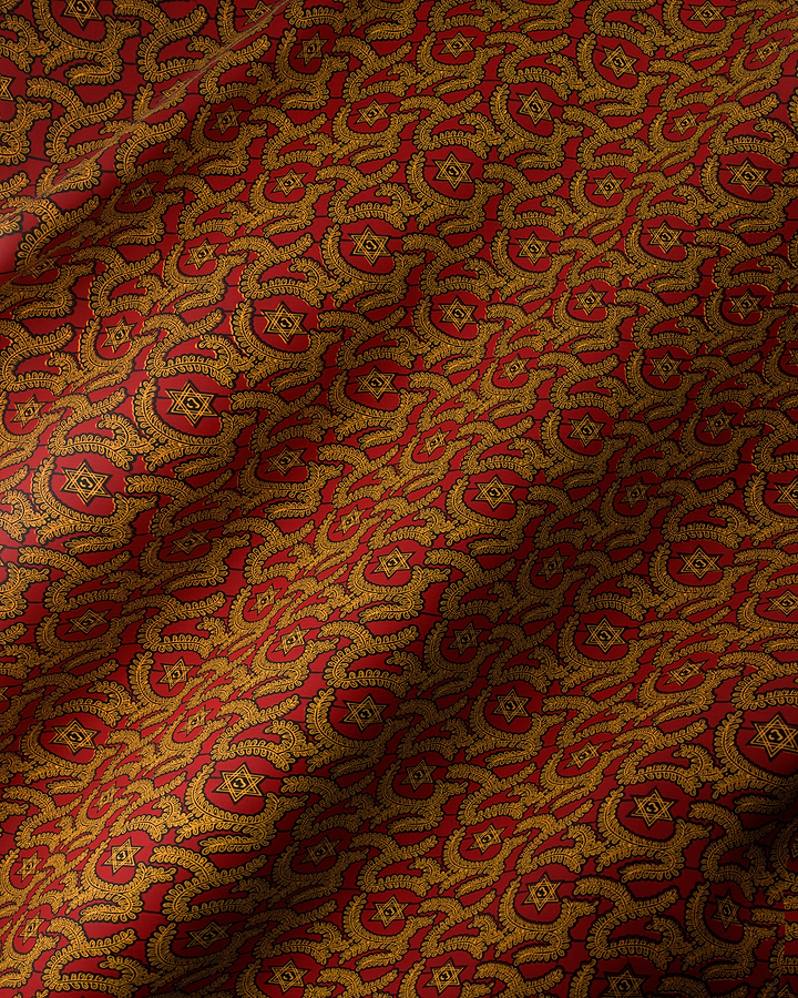 Wax Hollandais | VL69600.220 | Ukpaka Leaf with Star