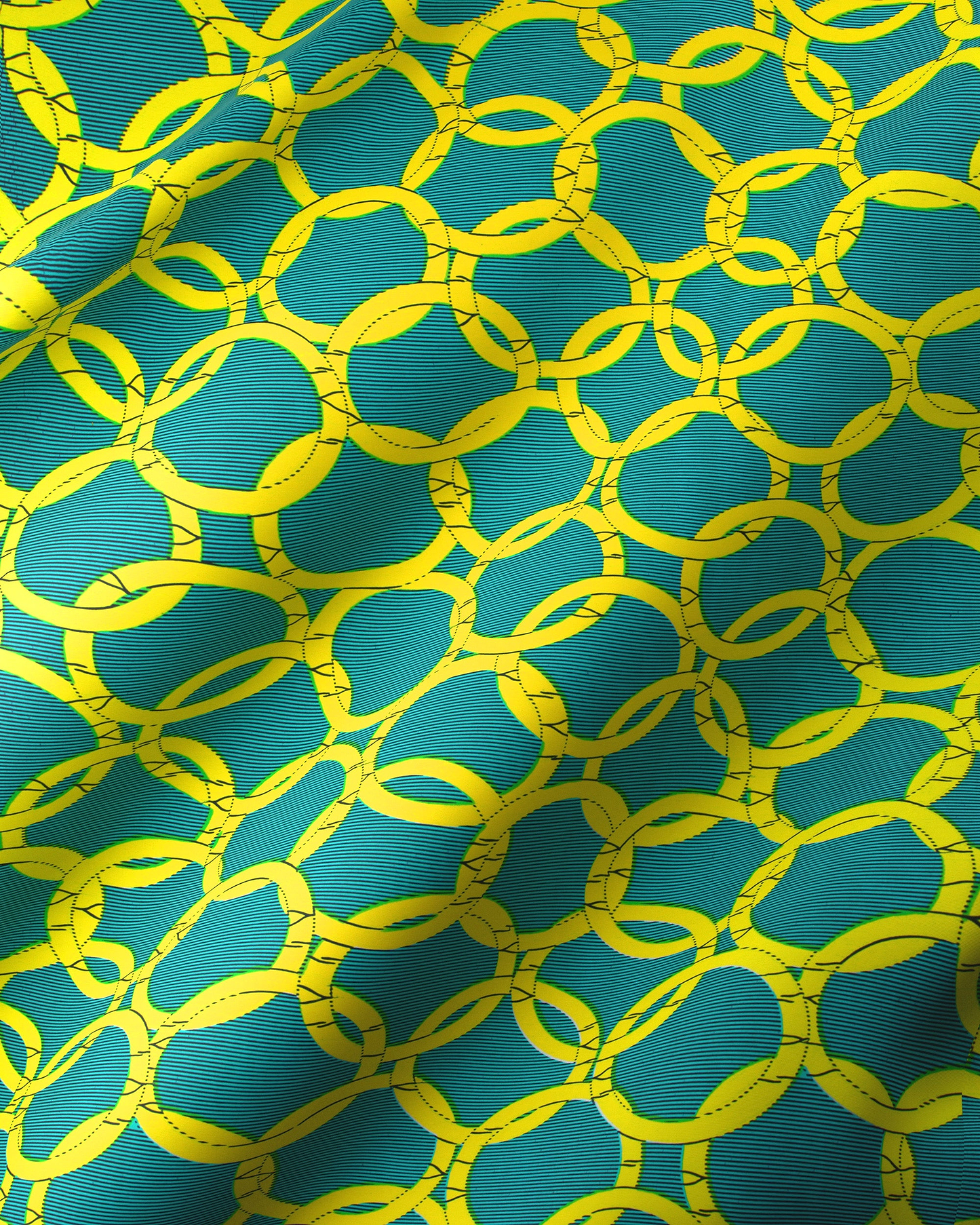 Vibrant teal silk scarf adorned wax hollandais vl73650.169