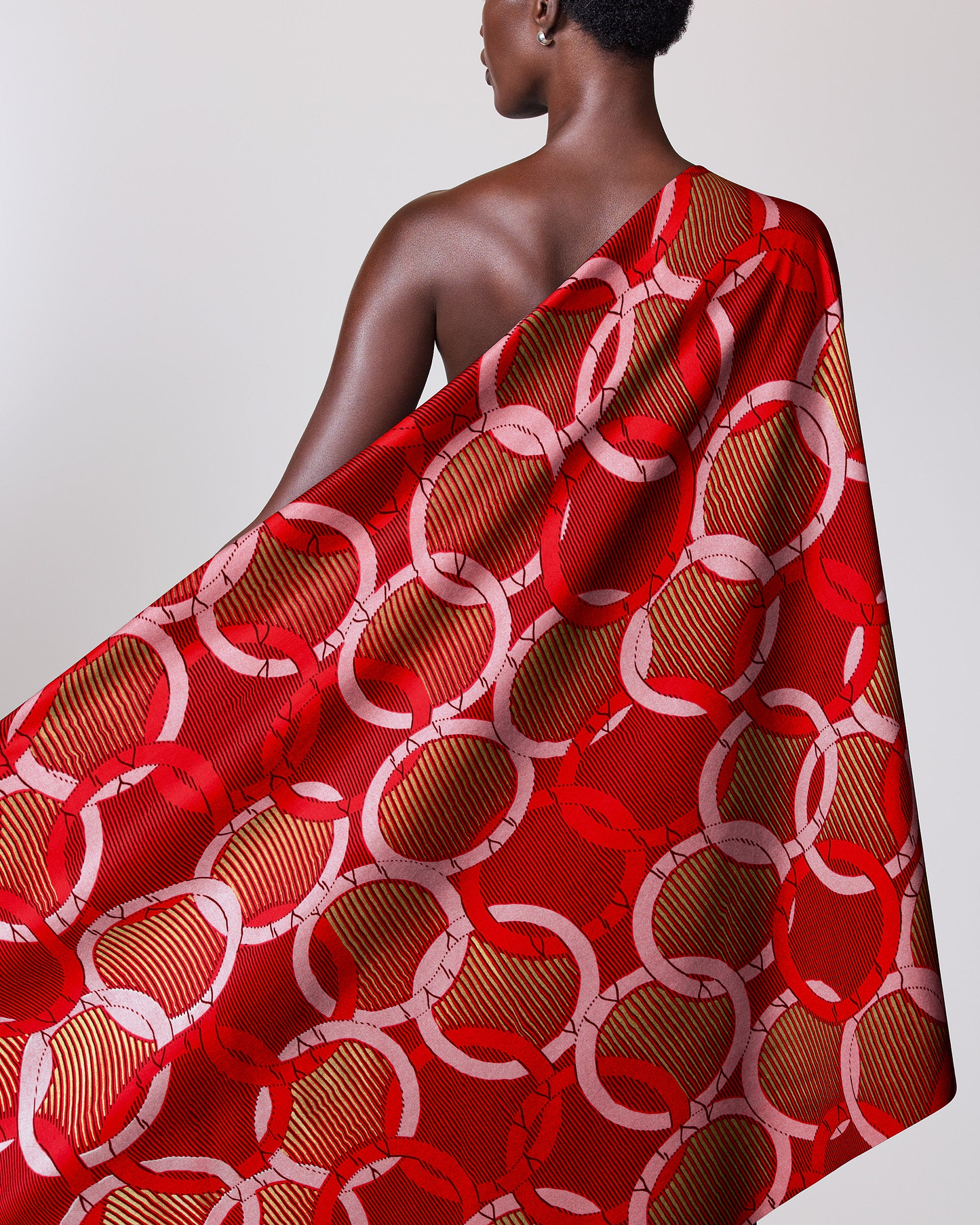 Vibrant red white gold patterned wax hollandais vl73650.239