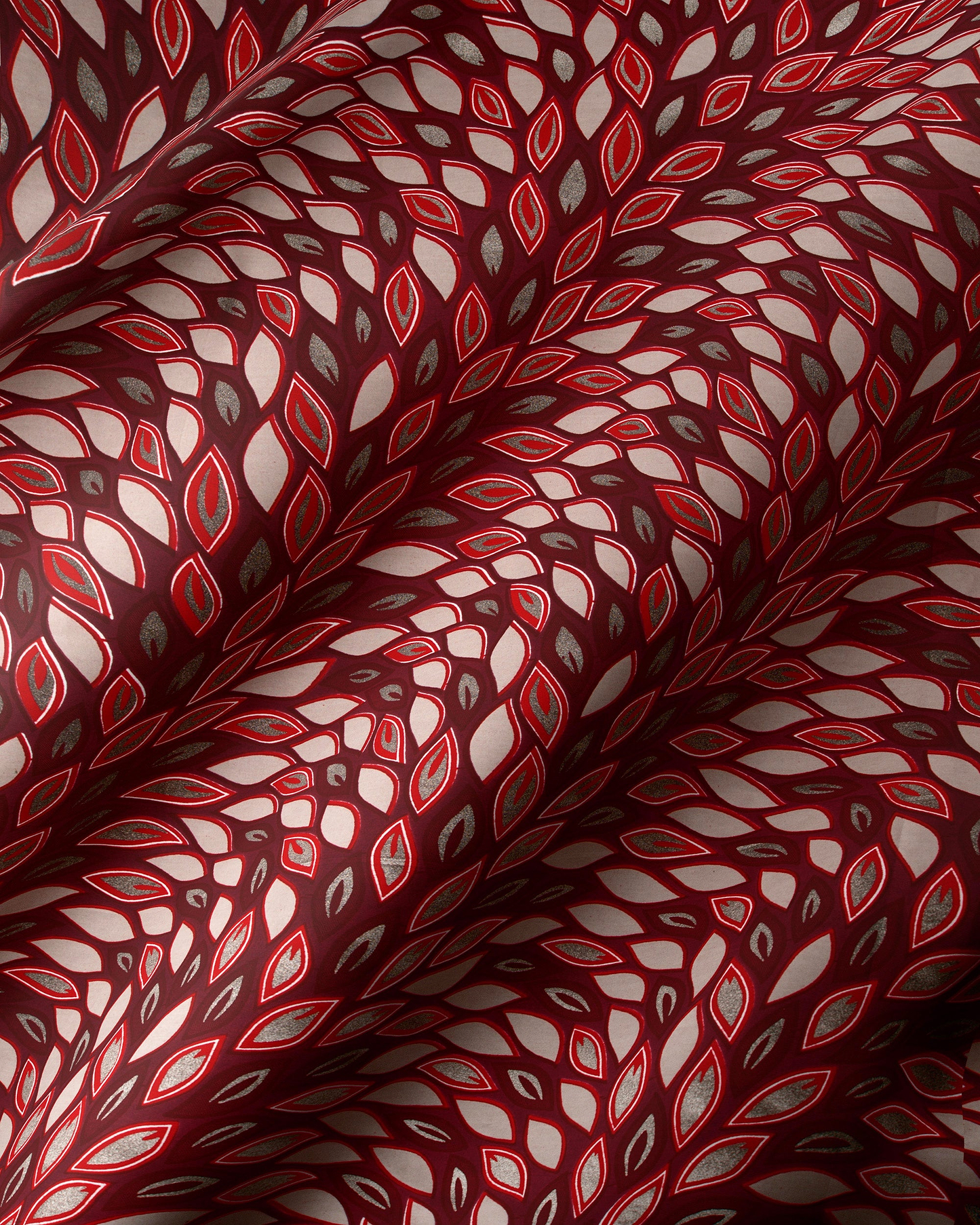 Rich burgundy fabric pattern stylized wax hollandais vl80022.007