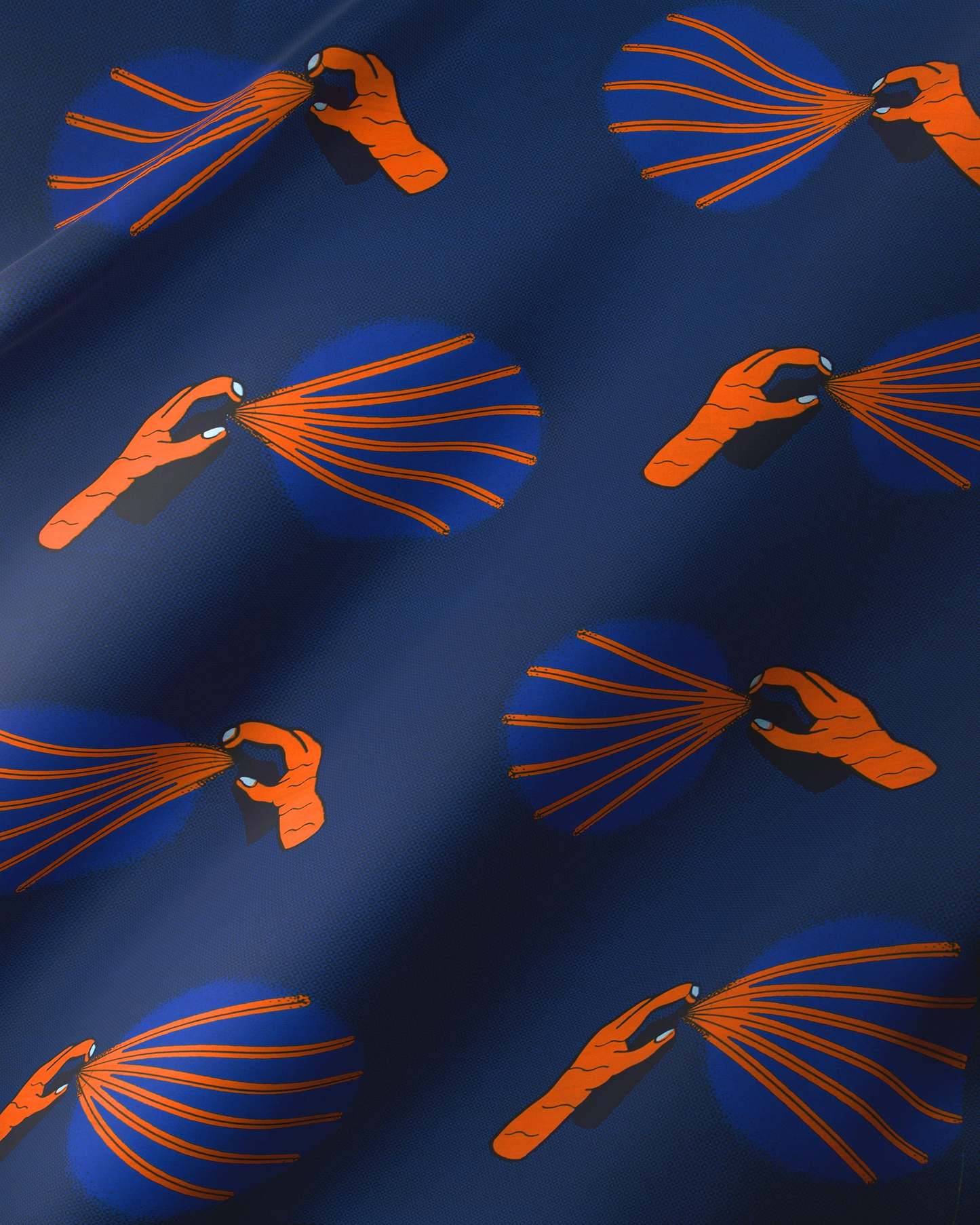 Dark blue fabric pattern stylized wax hollandais vla0020.157