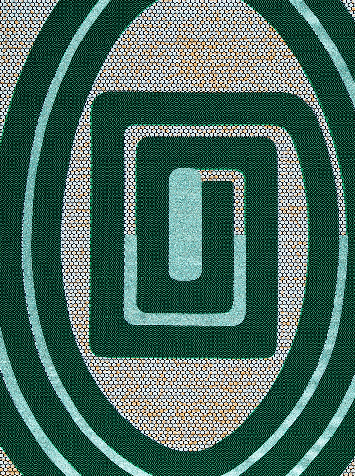 Dark green teal geometric pattern wax hollandais vla0196.127
