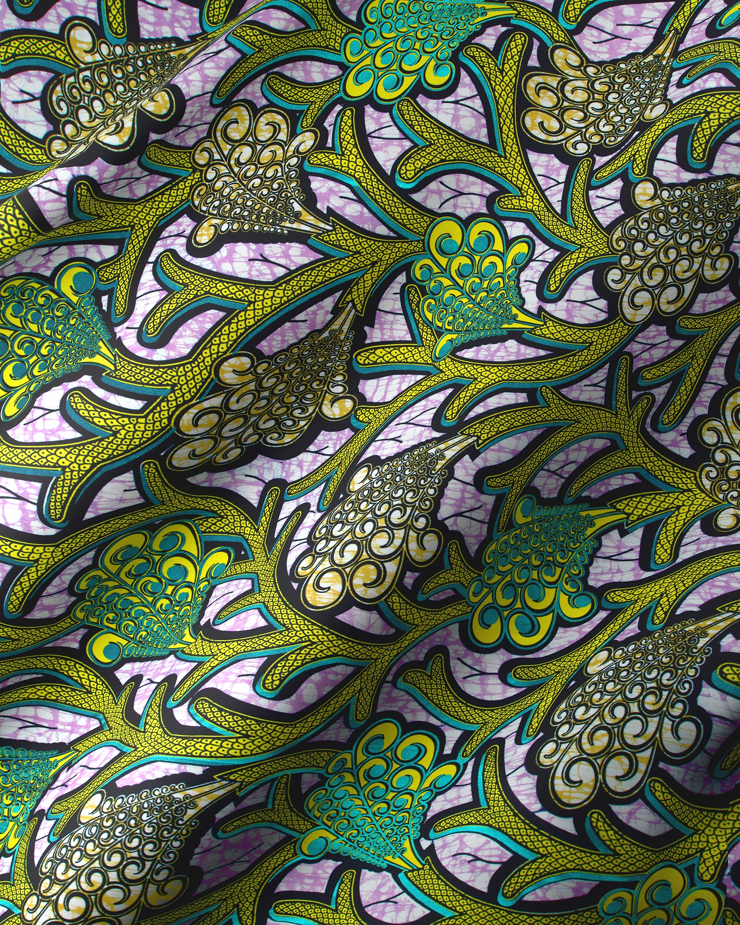 Vibrant african print fabric intricate super-wax vla0374.028