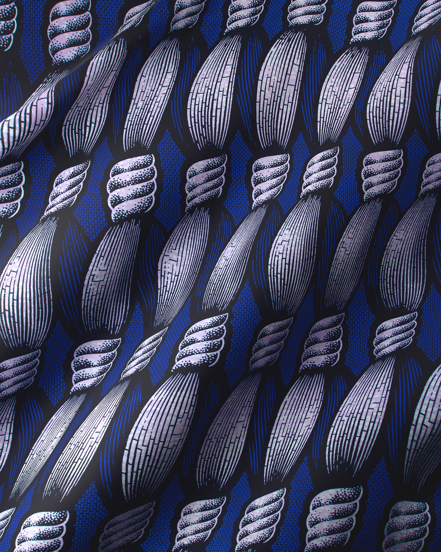 Blue fabric pattern stylized textured wax hollandais vla0840.012