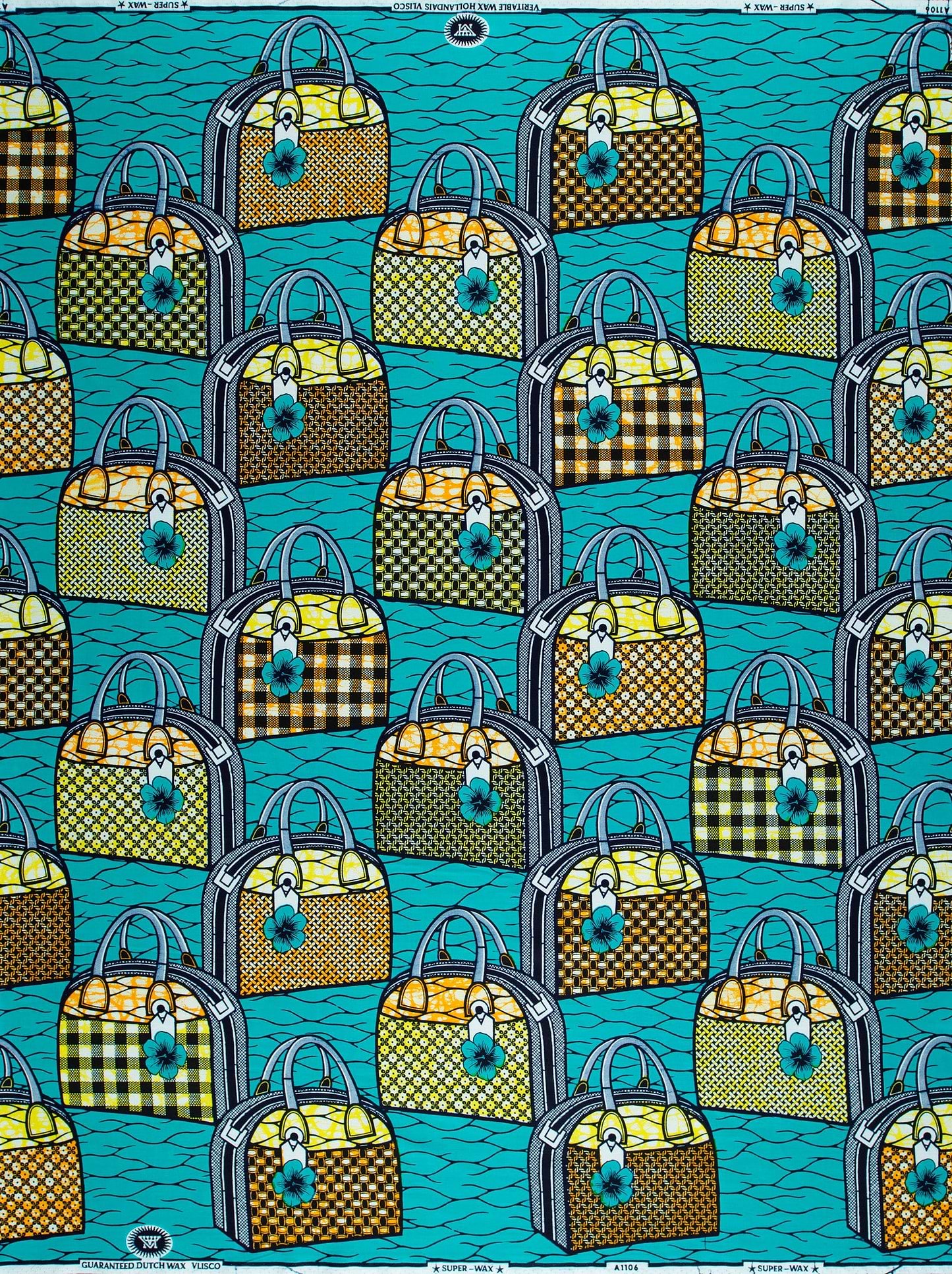 Fabric handbag pattern super-wax vla1106.107