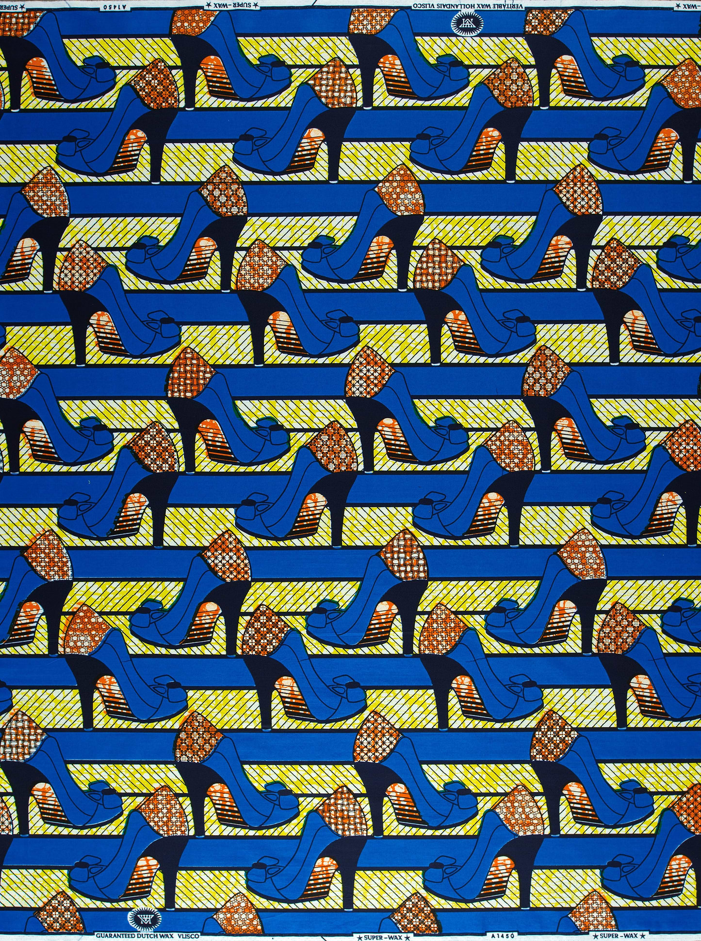 Vibrant blue high-heeled shoes gold super-wax vla1450.063